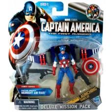 Deluxe Mission Pack Comic Series Captain America Midnight Air Raid Action Figure   070049996